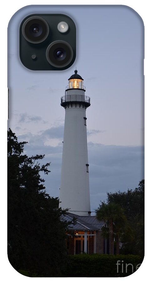 Lighthouse iPhone Case featuring the photograph Saint Simons Lighthouse #1 by Bob Sample
