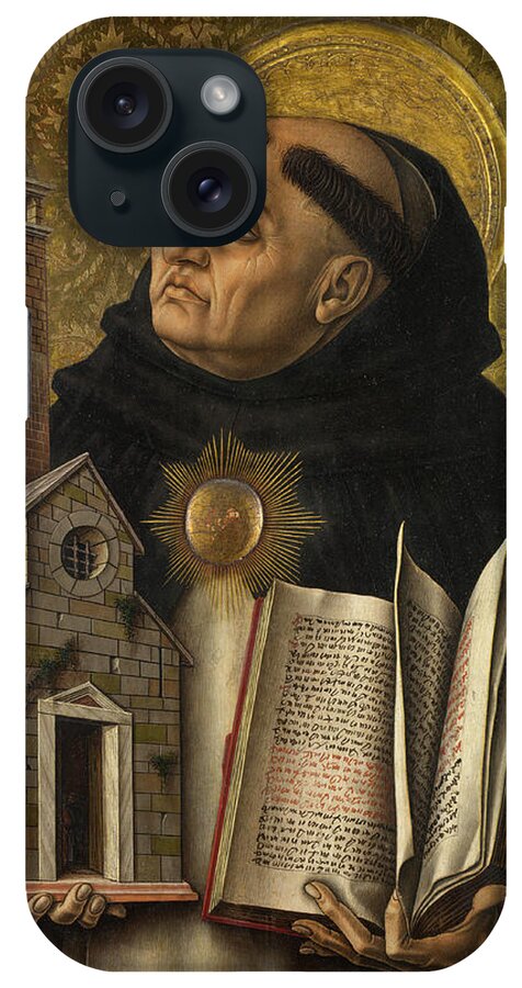 Carlo Crivelli iPhone Case featuring the painting Saint Thomas Aquinas by Carlo Crivelli