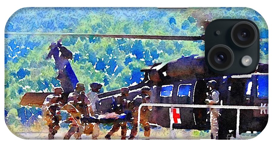 Medical Evacuation iPhone Case featuring the painting Salvation by HELGE Art Gallery