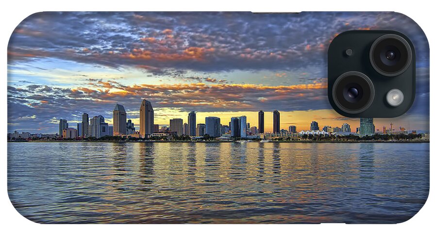 San Diego iPhone Case featuring the photograph San Diego Colorful Clouds by Mark Whitt