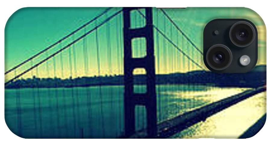 Digital Image Of The San Francisco Golden Gate Panoramic View iPhone Case featuring the photograph San Francisco Golden Gate Bridge Panoramic view by Patricia Awapara