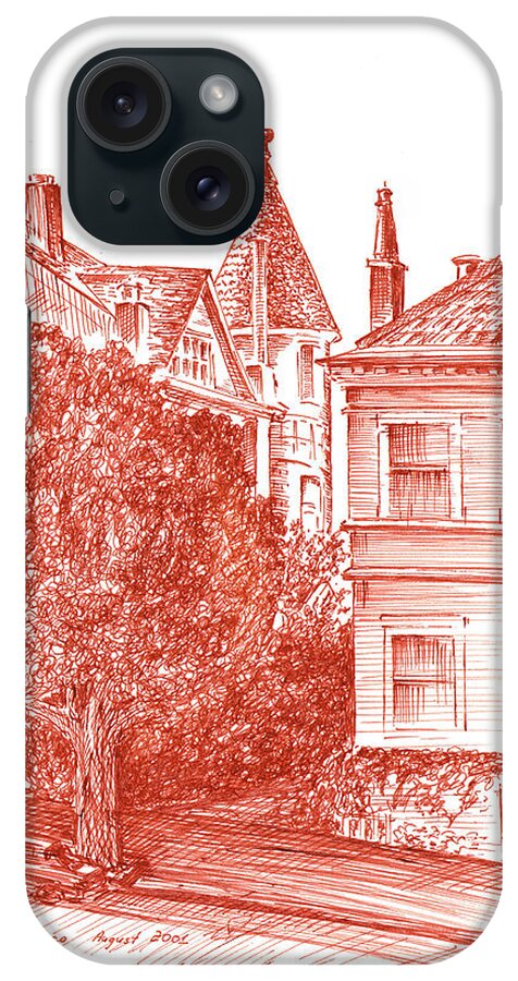 San Francisco iPhone Case featuring the drawing San Francisco Jackson Street by Irina Sztukowski
