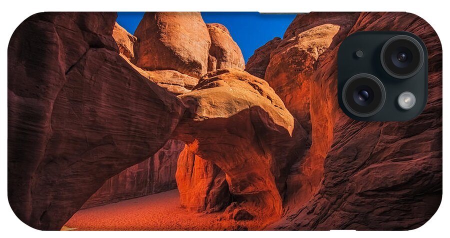 Sand Dune Arch.sand Dune iPhone Case featuring the photograph Sand Dune Arch by Paul Freidlund