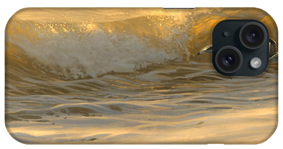 Beach iPhone Case featuring the digital art Sanderlings by Aaron Blaise
