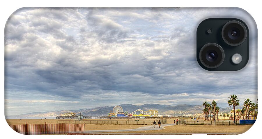 California iPhone Case featuring the photograph Santa Monica Beach by Chuck Staley