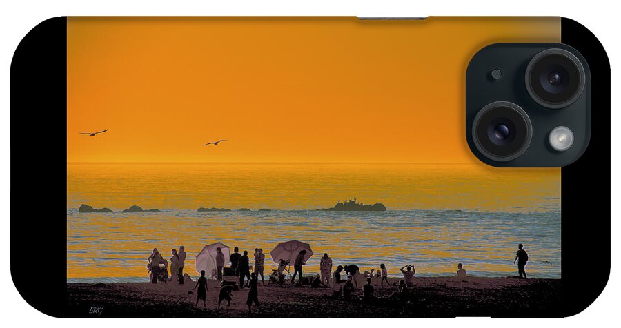 Sunset iPhone Case featuring the photograph Santa Monica Beach Sunset by Ben and Raisa Gertsberg