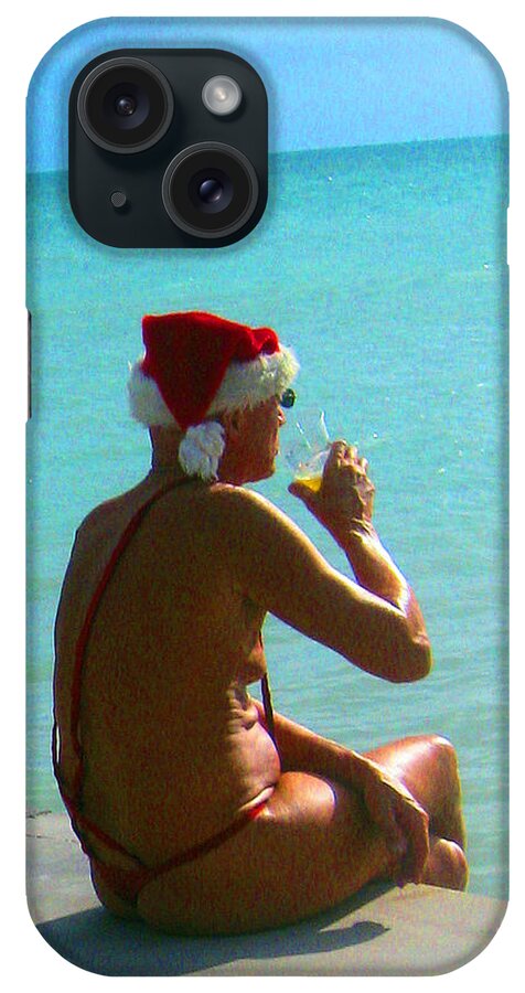 Santa iPhone Case featuring the photograph Santa on Vacation by Sonia Flores Ruiz