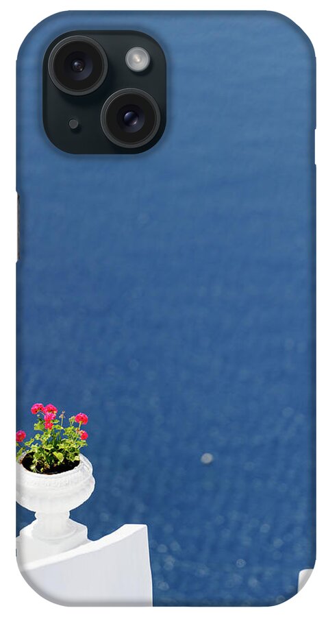 Greek Culture iPhone Case featuring the photograph Santorini Flower by Brave-carp