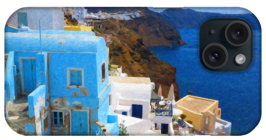 Oia Santorini iPhone Case featuring the painting Santorini Grk2806 by Dean Wittle