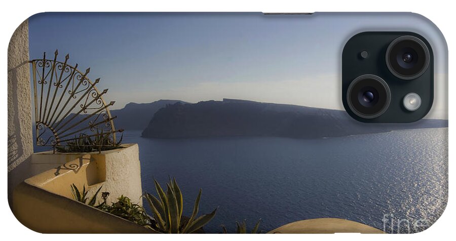 Santorini iPhone Case featuring the photograph Santorini View 24x14 by Leslie Leda
