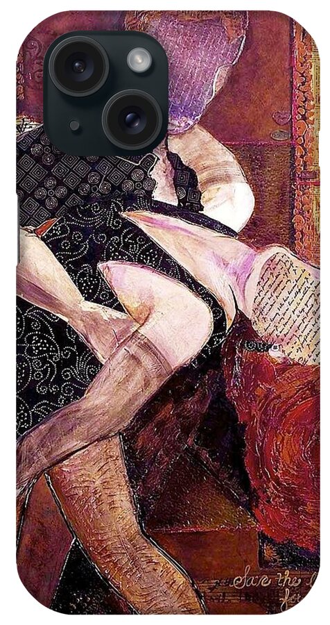 Couple iPhone Case featuring the painting Save the Last Dance for Me by Debi Starr