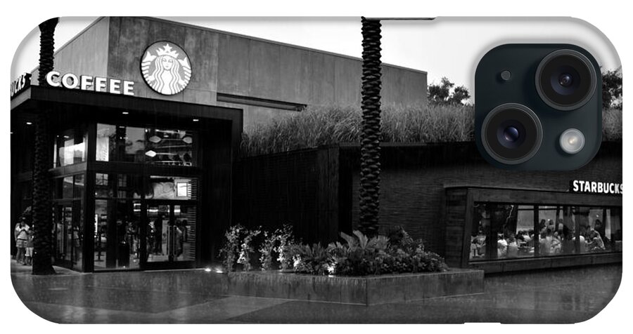 Starbucks iPhone Case featuring the photograph Starbucks Store Downtown Disney work one by David Lee Thompson