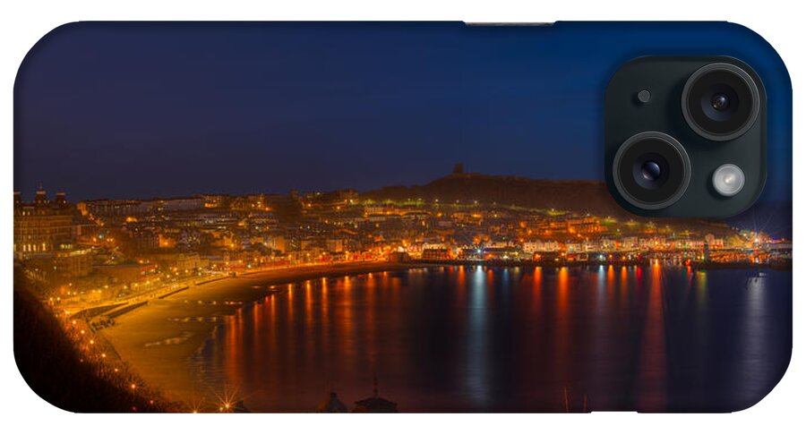 Europe iPhone Case featuring the photograph Scarborough Night Lights at Sunrise by Dennis Dame