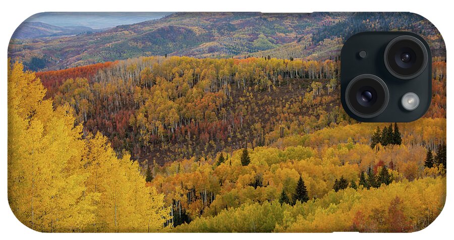 Scenics iPhone Case featuring the photograph Scenic Overlook With Fall Colors by Karen Desjardin