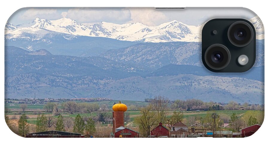 Scenic iPhone Case featuring the photograph Scenic View Looking Over Anderson Farms Up To Rockies by James BO Insogna