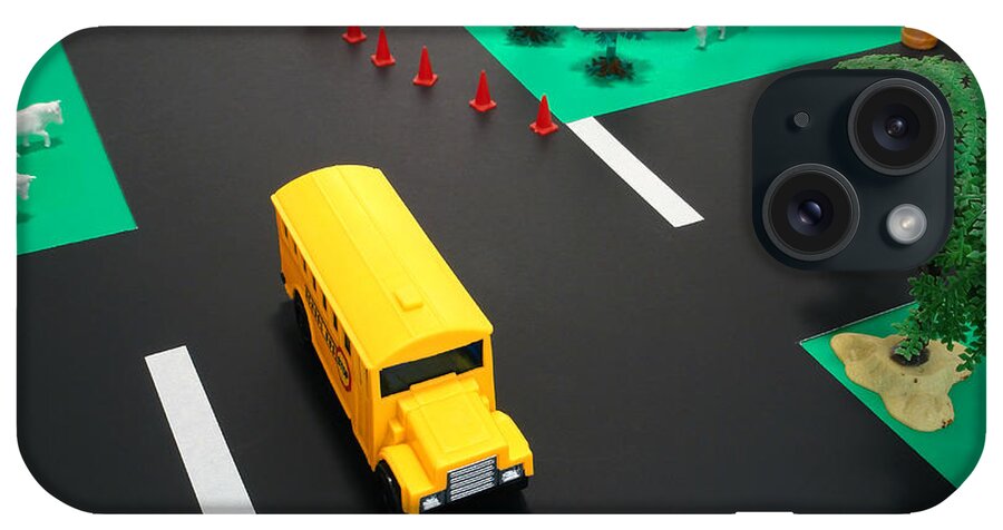 School iPhone Case featuring the photograph School Bus School by Olivier Le Queinec