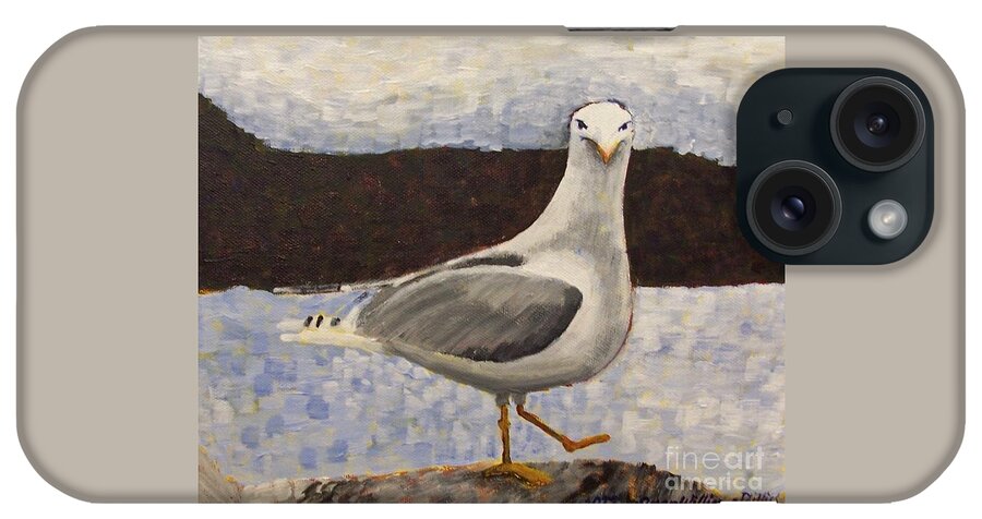 Bird iPhone Case featuring the painting Scottish Seagull by Susan Williams