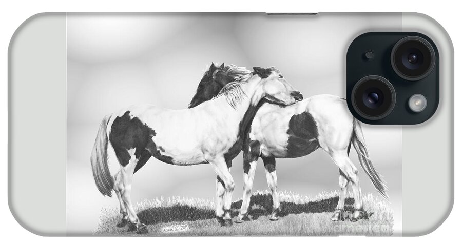 Graphite iPhone Case featuring the digital art Scratch by Marianne NANA Betts