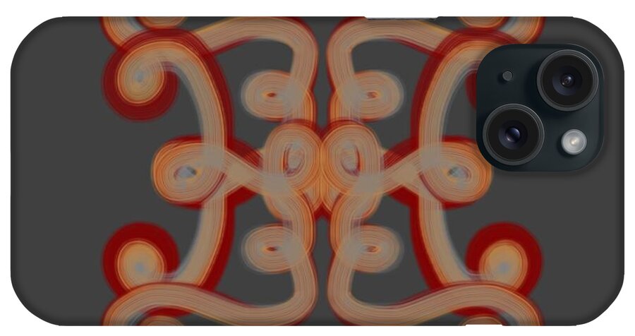 Graphic iPhone Case featuring the digital art Scroll by Christine Fournier