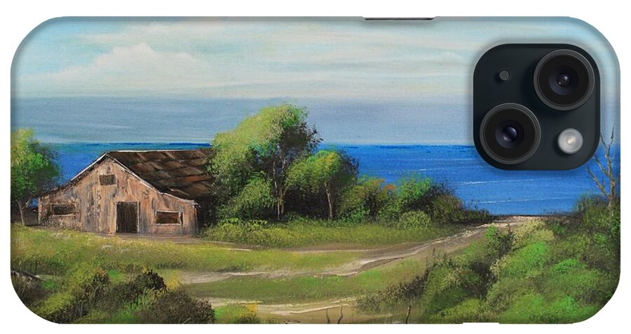 Landscape iPhone Case featuring the painting Sea Breeze by Remegio Onia