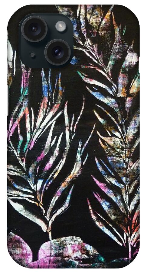 Ferns iPhone Case featuring the painting Sea Ferns by Amelie Simmons