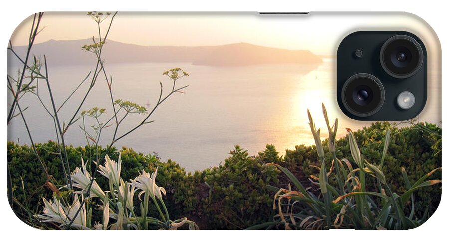 Alexandros Daskalakis iPhone Case featuring the photograph White Lilies and Sunset by Alexandros Daskalakis