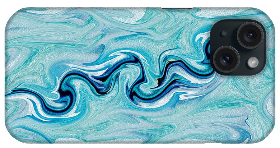 Abstract iPhone Case featuring the digital art Sea Serpent by Stephanie Grant
