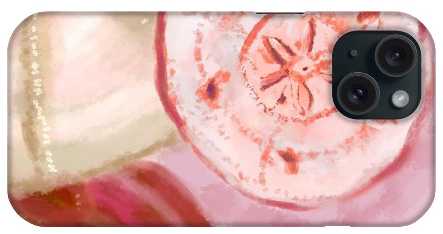 Sand Dollar iPhone Case featuring the painting Sea Urchin by Christine Fournier