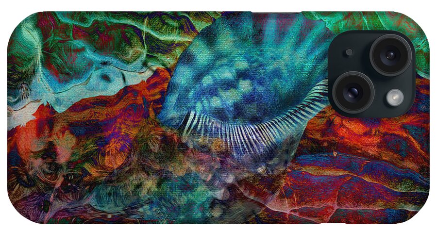 Seashell iPhone Case featuring the digital art Seashell in Tide Pool by Sandra Selle Rodriguez