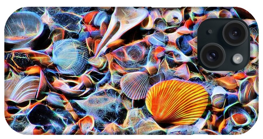 Digital Art iPhone Case featuring the digital art Seashells at the Seashore by Ludwig Keck