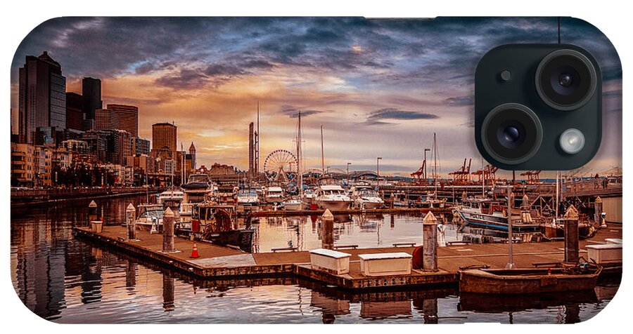 Scenic iPhone Case featuring the photograph Seattle marinescape. by Eti Reid