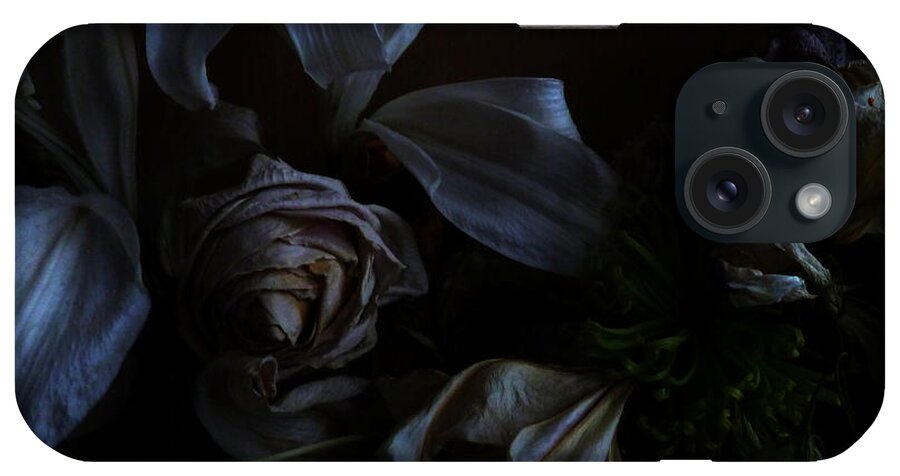 Dying Blooms In Shadow iPhone Case featuring the photograph Secrets Of The Dark by Baato 