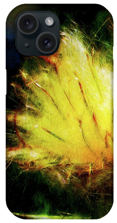 Thistle iPhone Case featuring the digital art Seedburst by Chuck Mountain