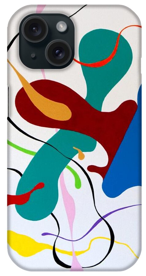 Abstract iPhone Case featuring the painting Seeking by Thomas Gronowski