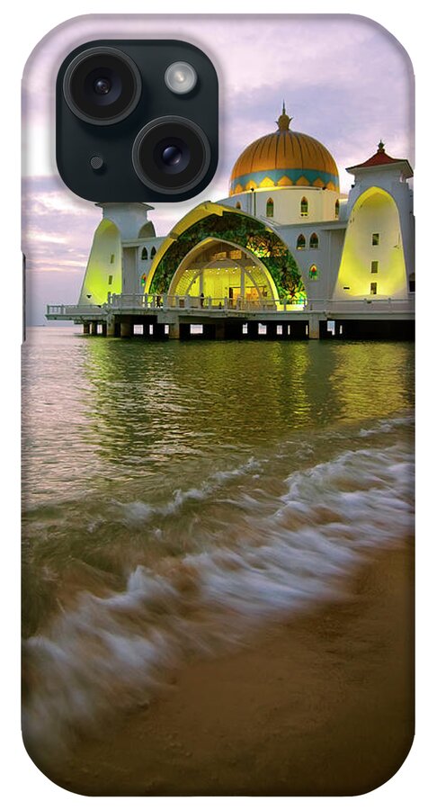Water's Edge iPhone Case featuring the photograph Selat Mosque Malacca by Nazarudin Wijee