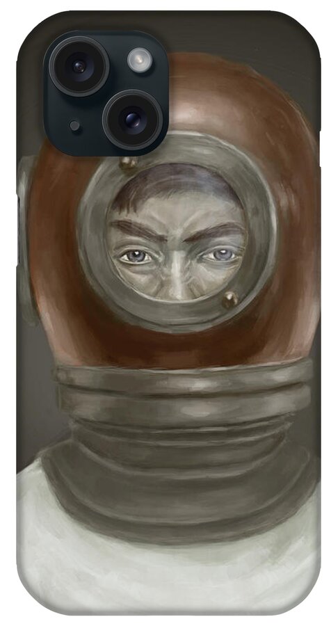Digital iPhone Case featuring the digital art Self Portrait by Balazs Solti