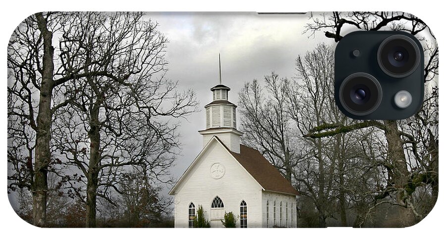 Churches iPhone Case featuring the photograph Selma United Methodist Church in Winter by Robert Camp