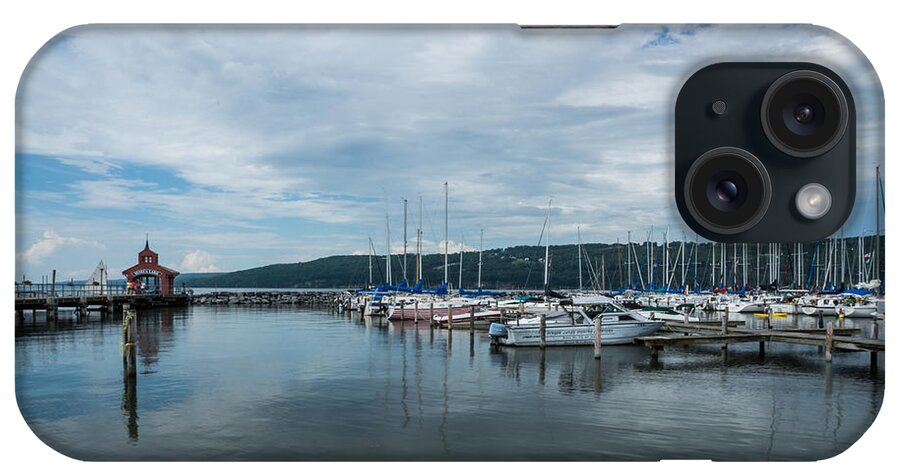 Seneca iPhone Case featuring the photograph Seneca Lake Harbor - Watkins Glen - Wide Angle by Photographic Arts And Design Studio