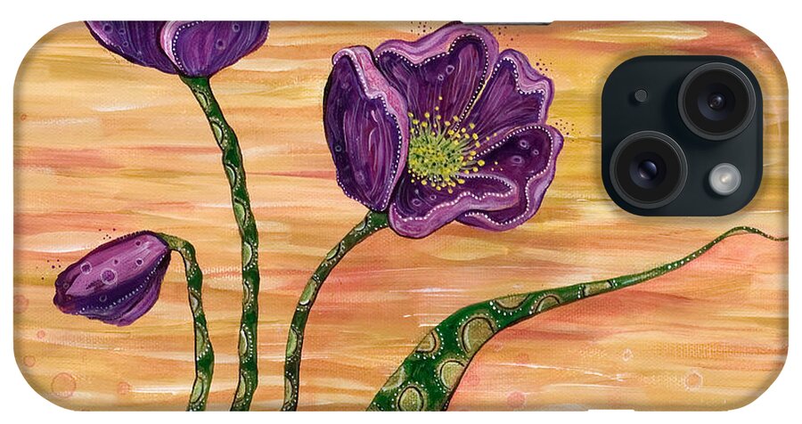 Floral iPhone Case featuring the painting Serenity by Tanielle Childers
