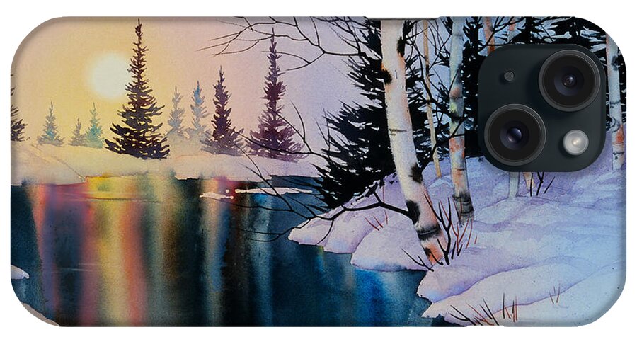 Setting Sun iPhone Case featuring the painting Setting Sun by Teresa Ascone