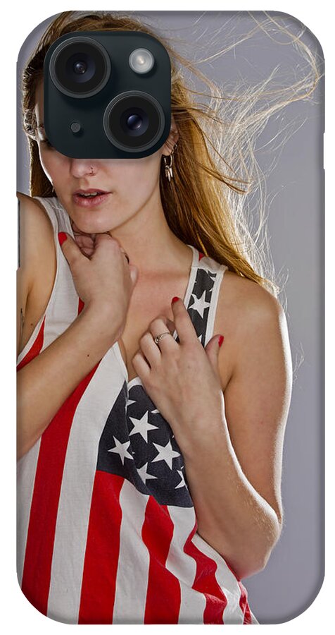 Patriot iPhone Case featuring the photograph Sexy patriot by Jim Boardman