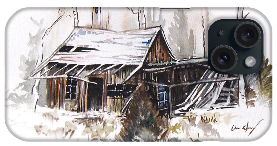Shack iPhone Case featuring the painting Shack by Aaron Spong