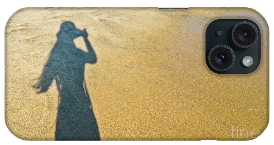 Shadow iPhone Case featuring the photograph Shadow and Sand Raw by Fei A