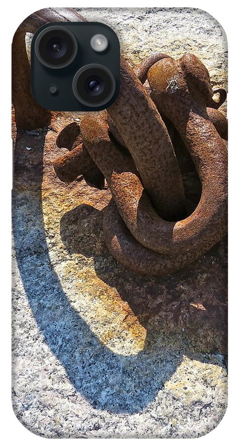 Rusty Hook iPhone Case featuring the photograph Shadow Of The Past by Nancy Patterson