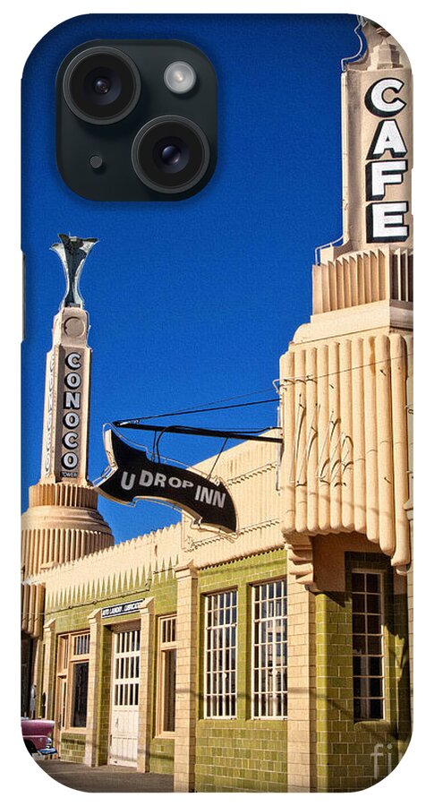 Shamrock iPhone Case featuring the photograph Shamrock Texas on Route 66 by Lee Craig