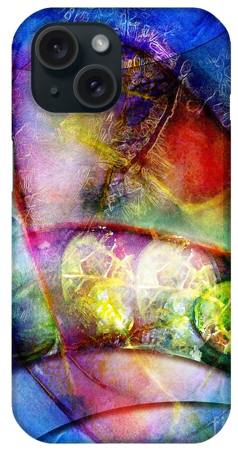 Stained Glass iPhone Case featuring the painting Shapes in Color by Allison Ashton