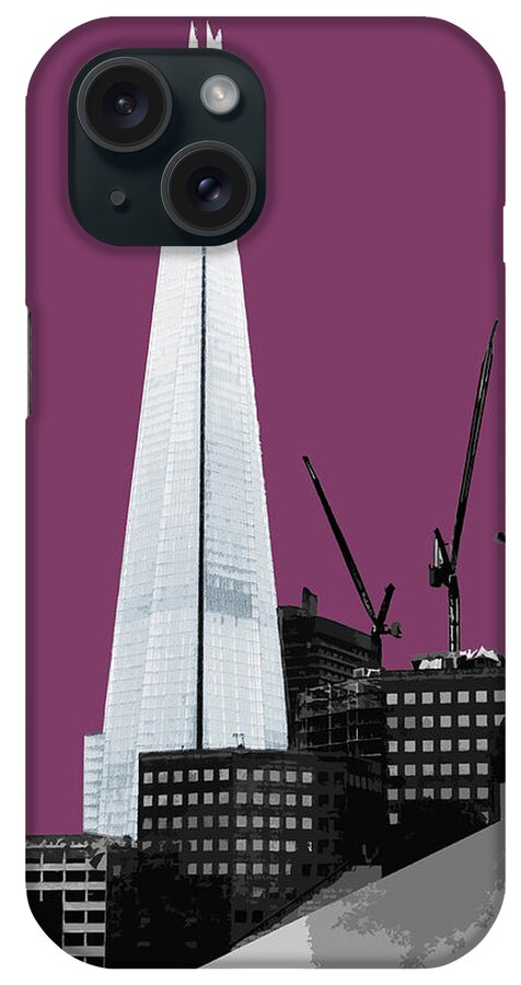 Eye iPhone Case featuring the mixed media Shard - PURPLE Reign by BFA Prints