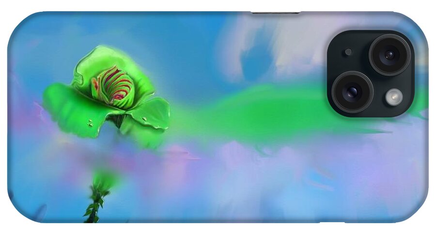 Plants iPhone Case featuring the digital art Shawna's Rose by Douglas Day Jones
