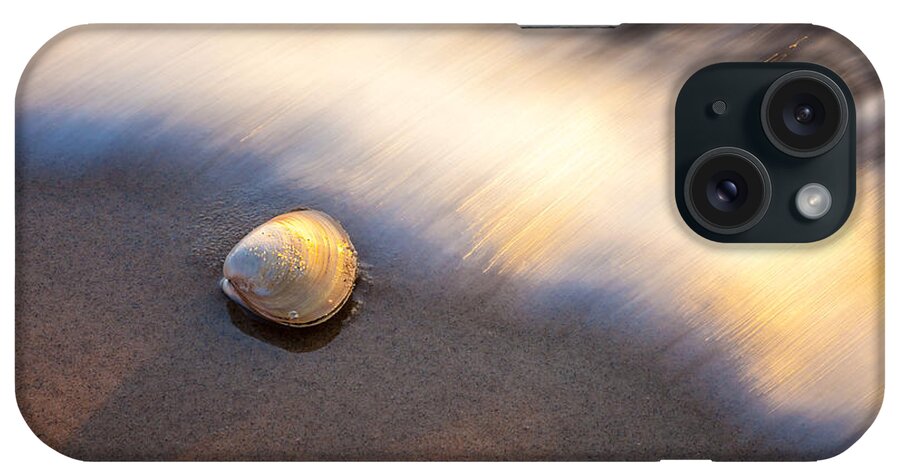 America iPhone Case featuring the photograph Shell and Surf by Susan Cole Kelly