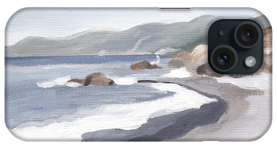 Seascape iPhone Case featuring the painting Shelter Cove by Sarah Lynch